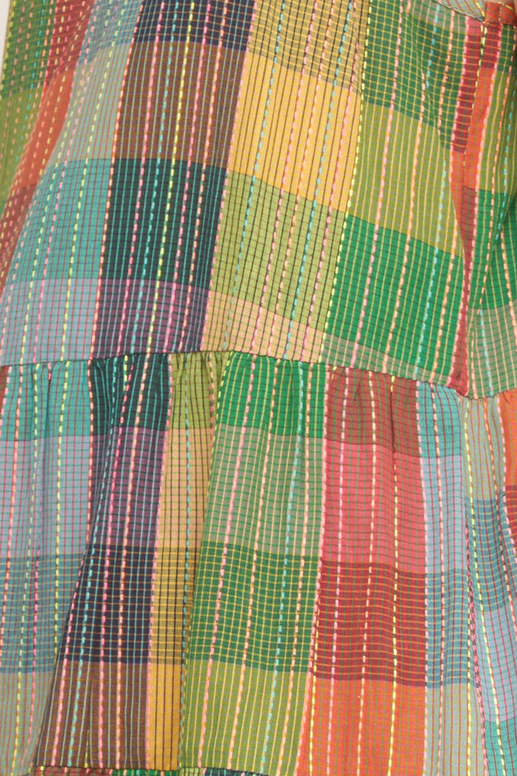 PLAID TIERED MINI DRESS
