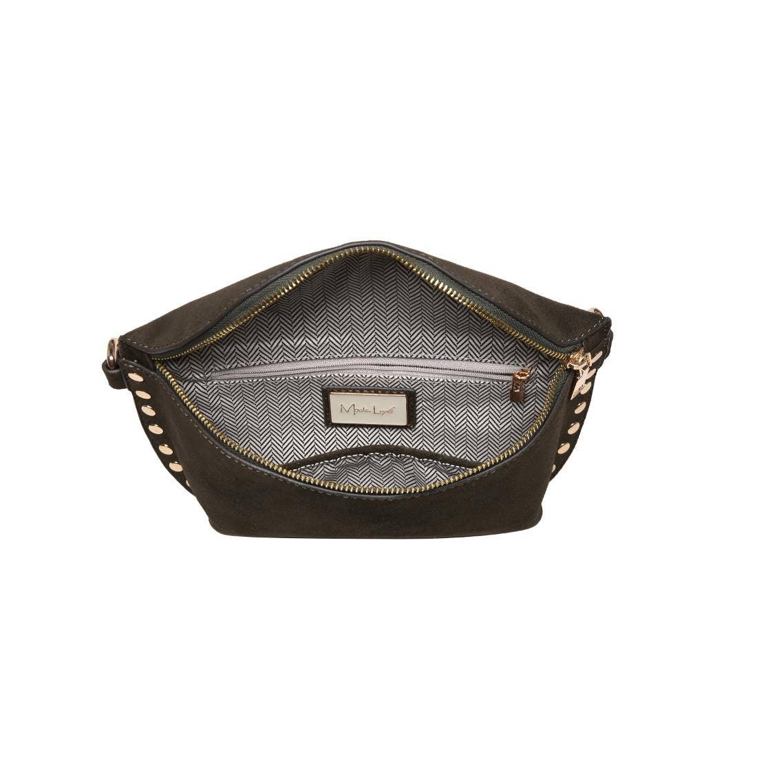 Gizelle-Suede Belt Bag: Tan