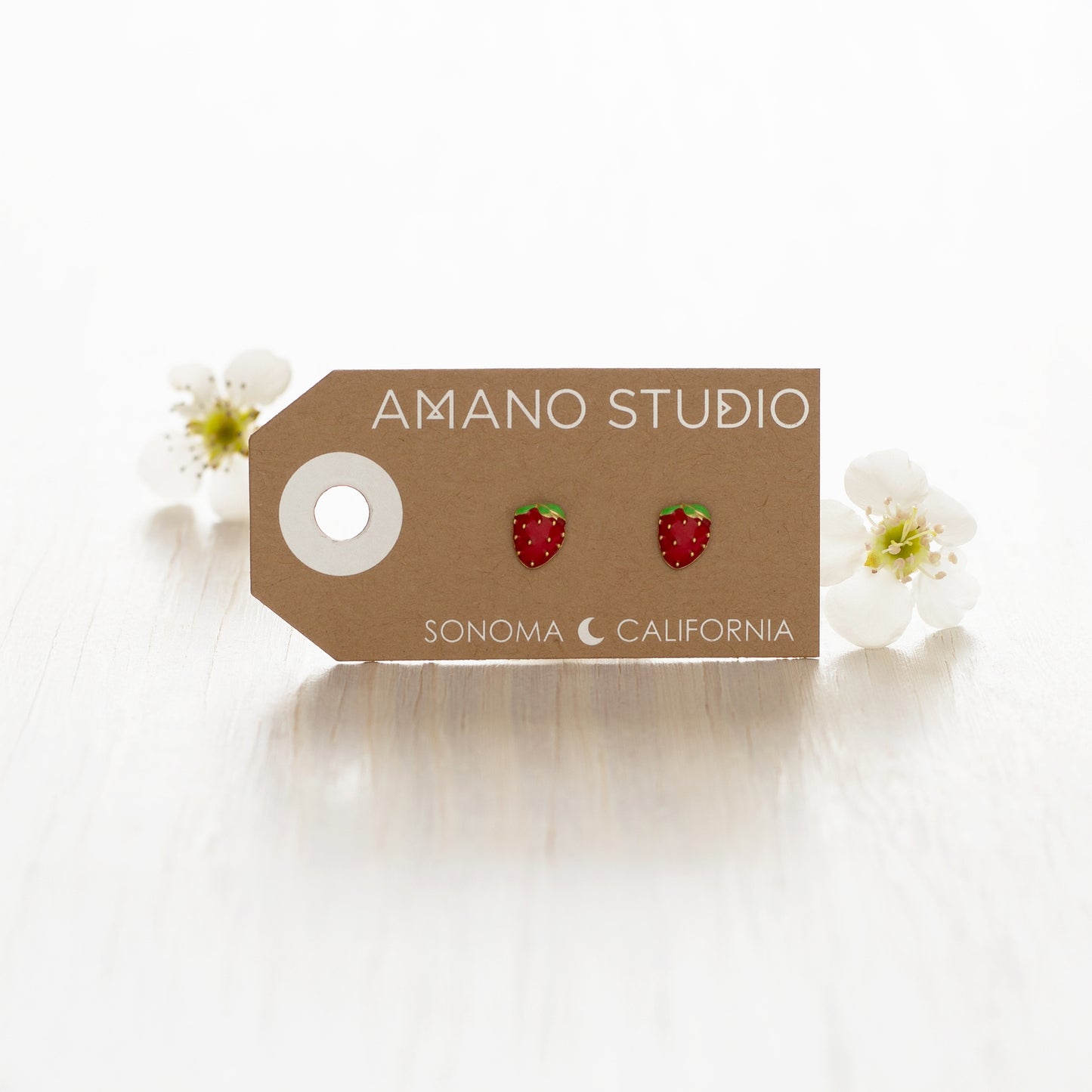 STRAWBERRY STUD EARRINGS