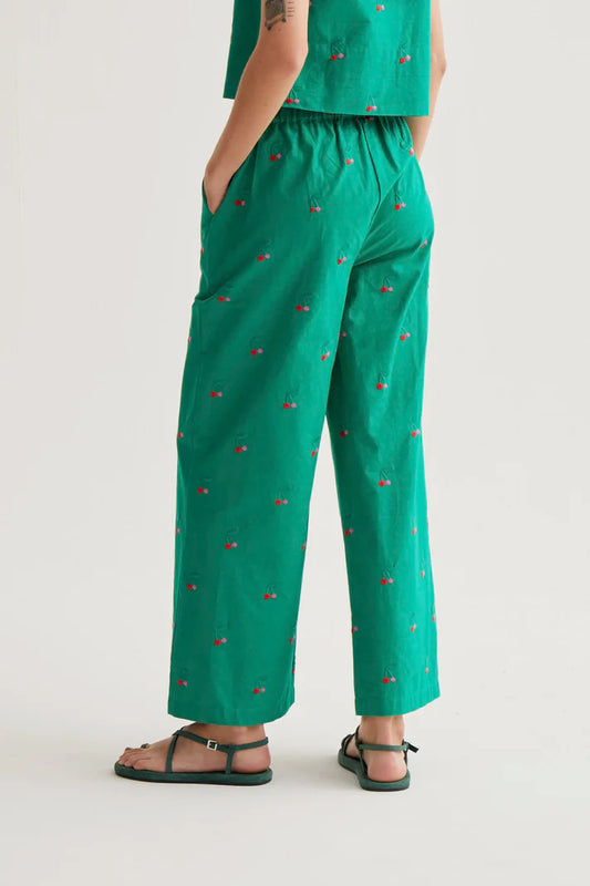 GREEN CHERRY TROUSERS