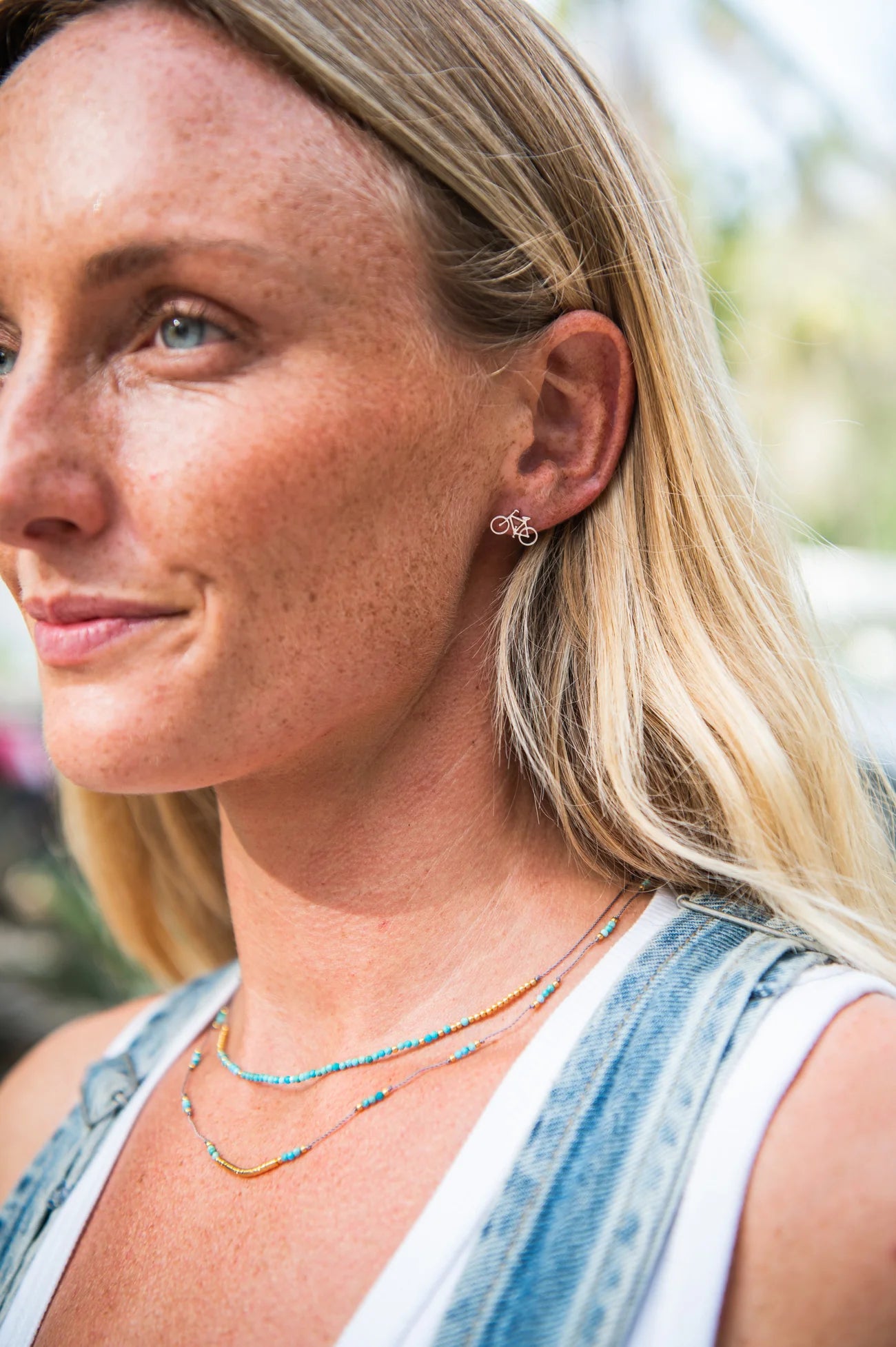 BICYCLE POST EARRINGS