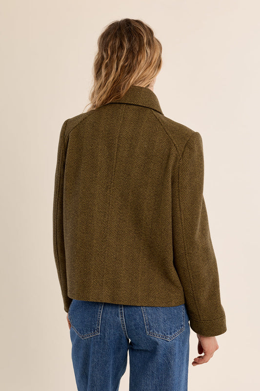 SHORT HERRINGBONE JACKET