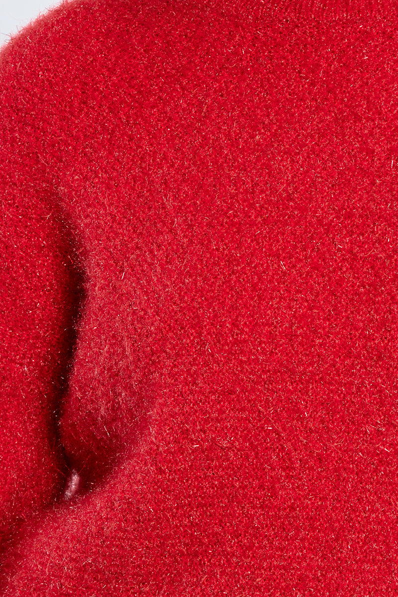 Chunky sequined knit sweater