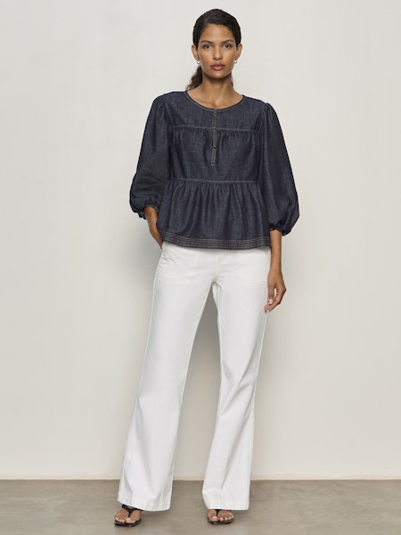 BY YOUR SIDE DENIM TOP