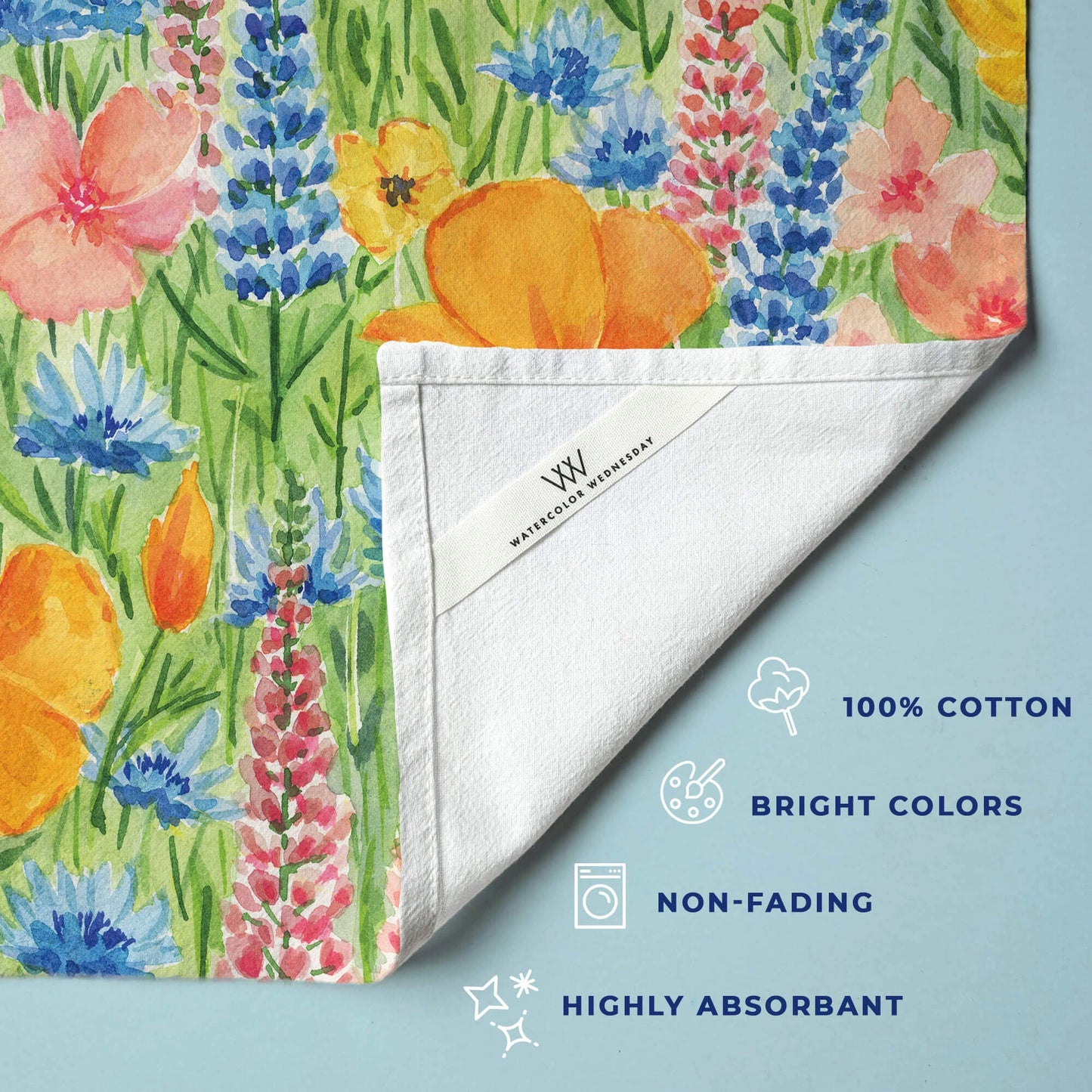 SPRING COLORS TEA TOWEL