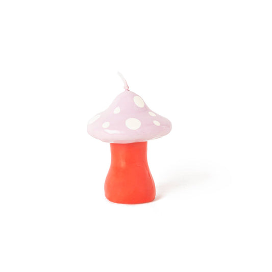 SMALL PINKISH MUSHROOM CANDLE