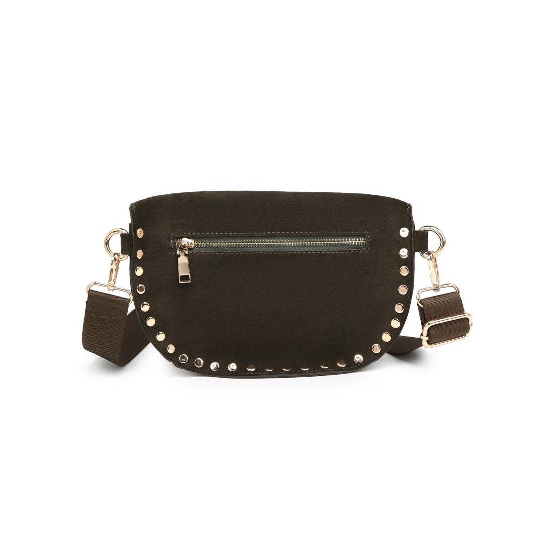 Gizelle-Suede Belt Bag: Tan