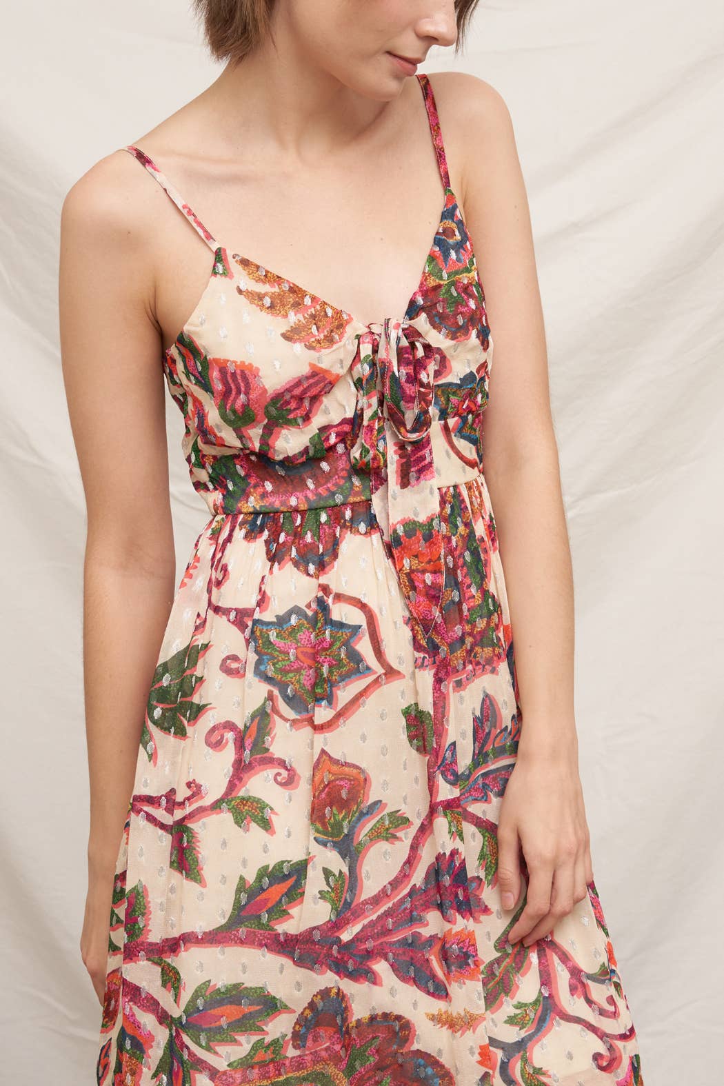 MINI DRESS WITH LUREX DOTS