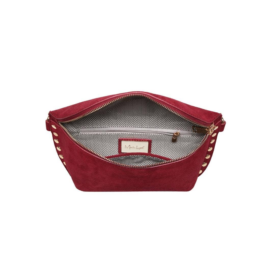 Gizelle-Suede Belt Bag: Tan