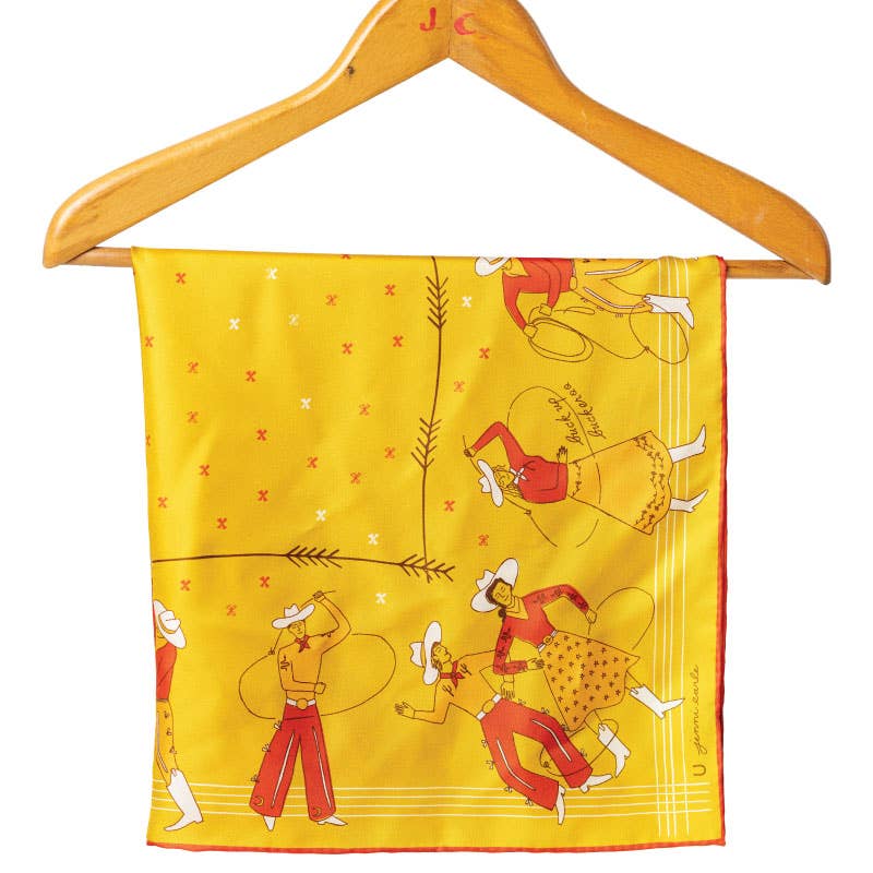 SILK SCARF  “Buck Up Buckaroo”