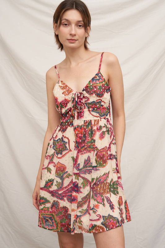 MINI DRESS WITH LUREX DOTS