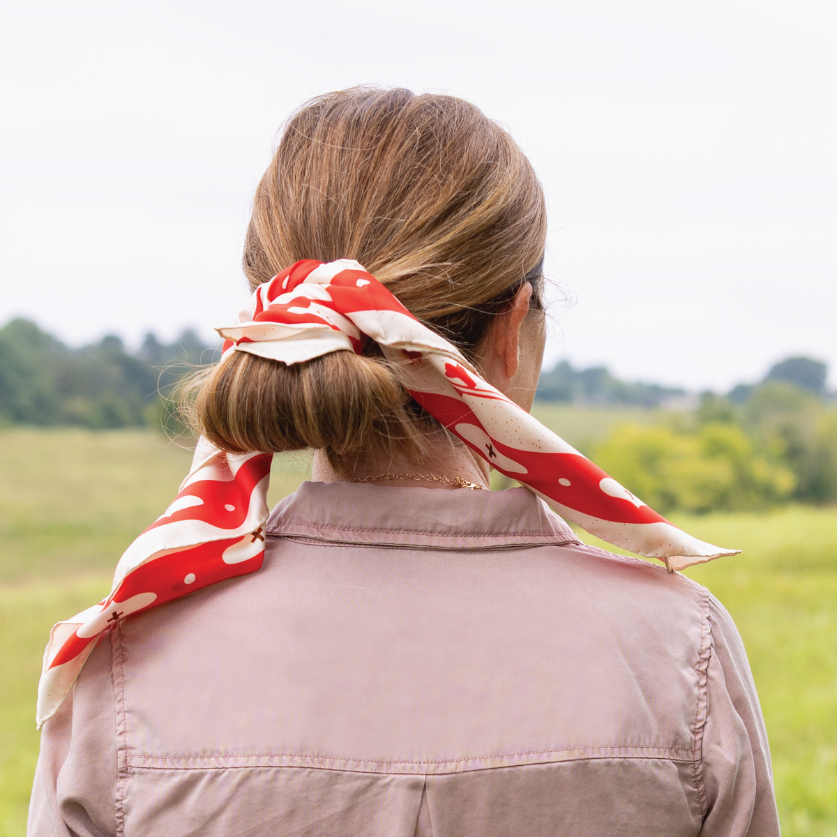 SILK SCARF  “Kickin' Up Dust”