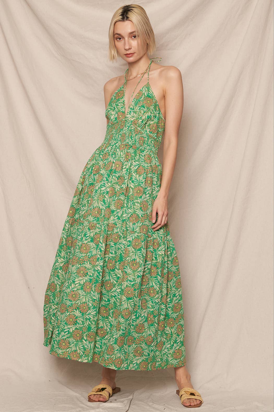 STRAPPY MIDI DRESS