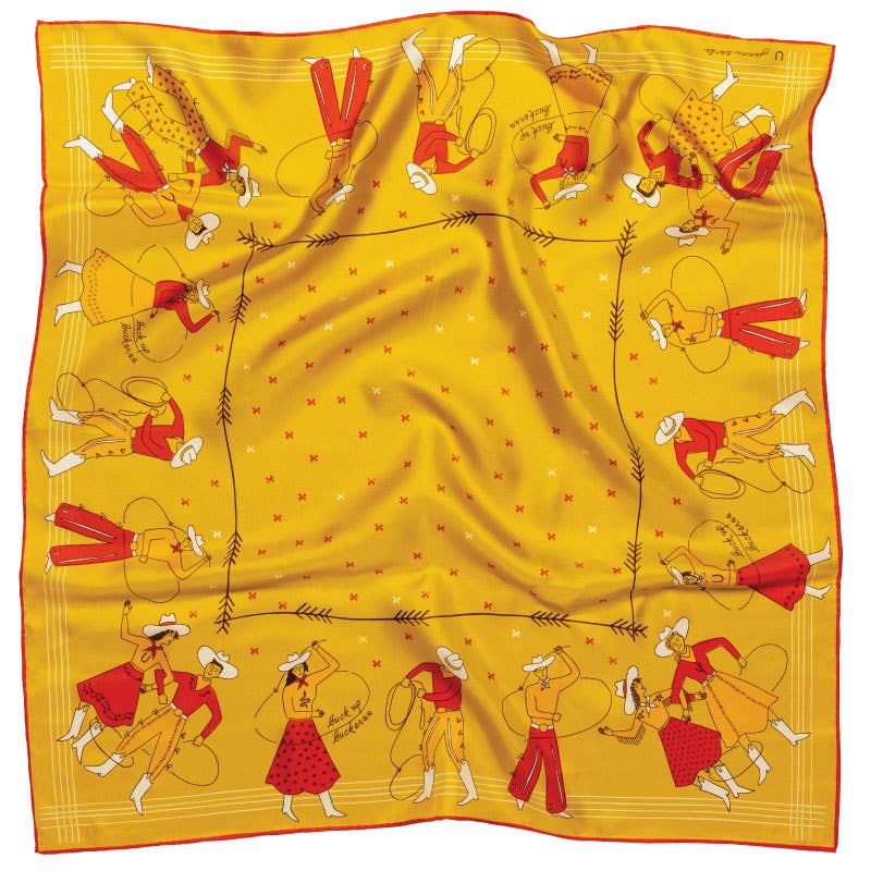 SILK SCARF  “Buck Up Buckaroo”