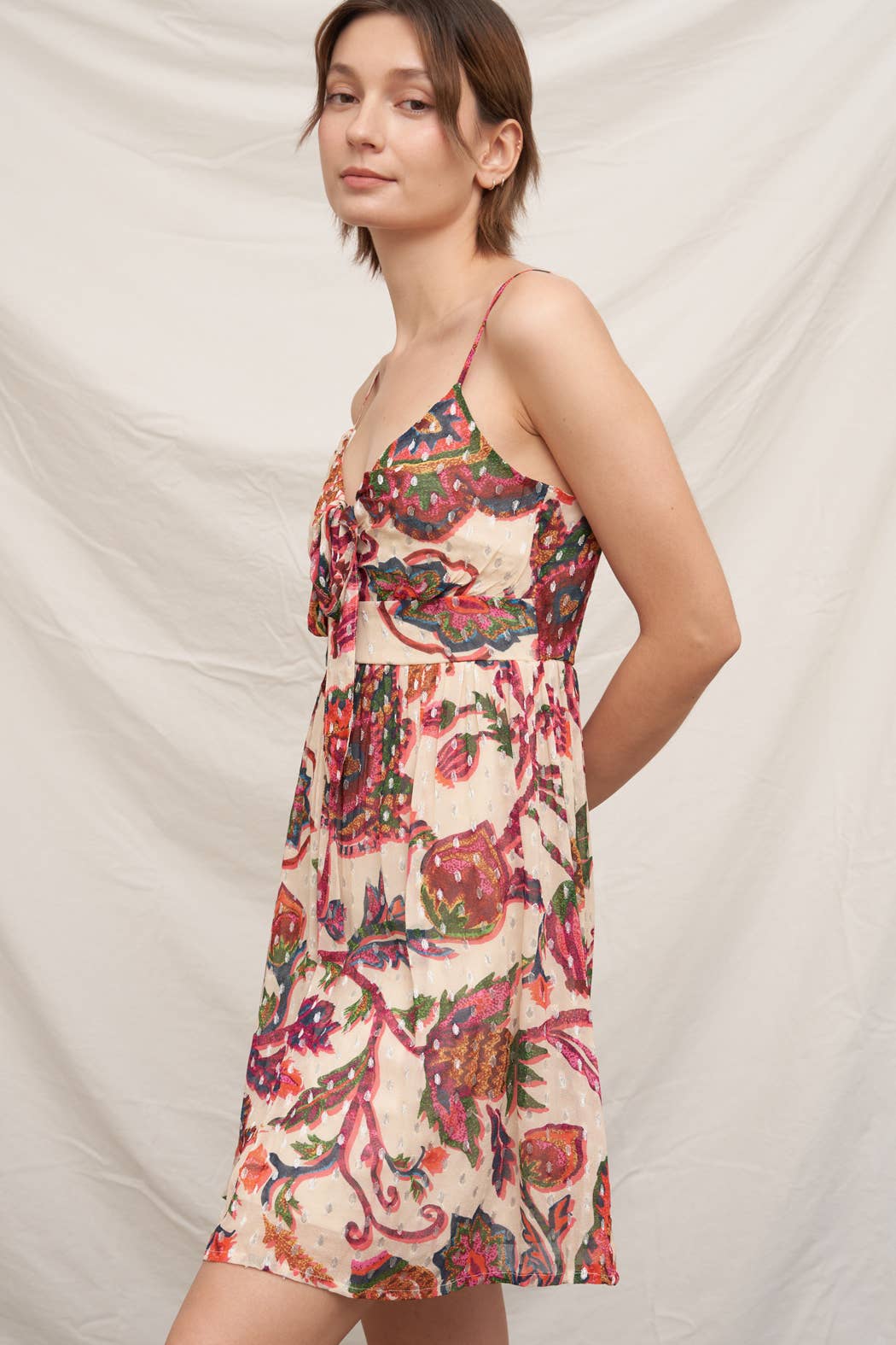 MINI DRESS WITH LUREX DOTS