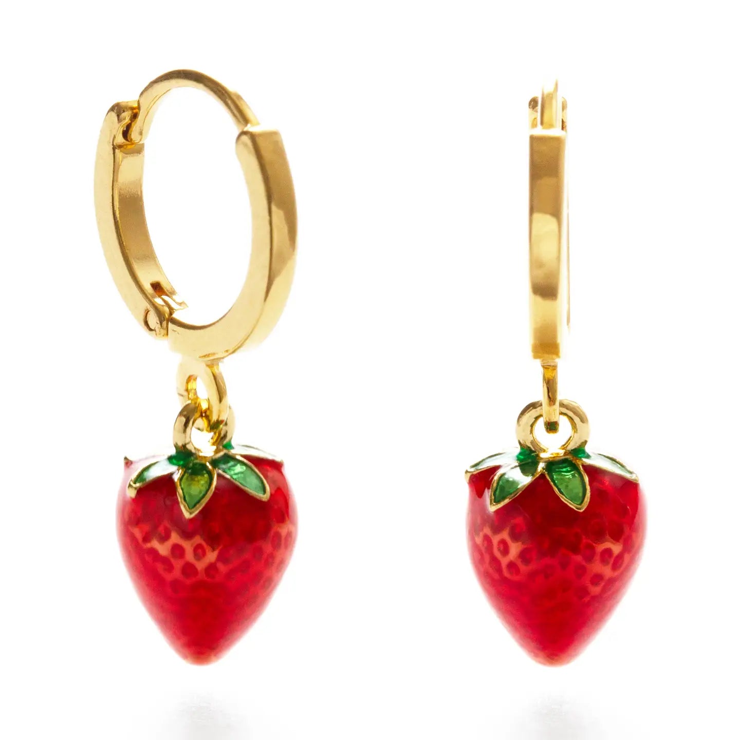 STRAWBERRY HUGGIE HOOPS