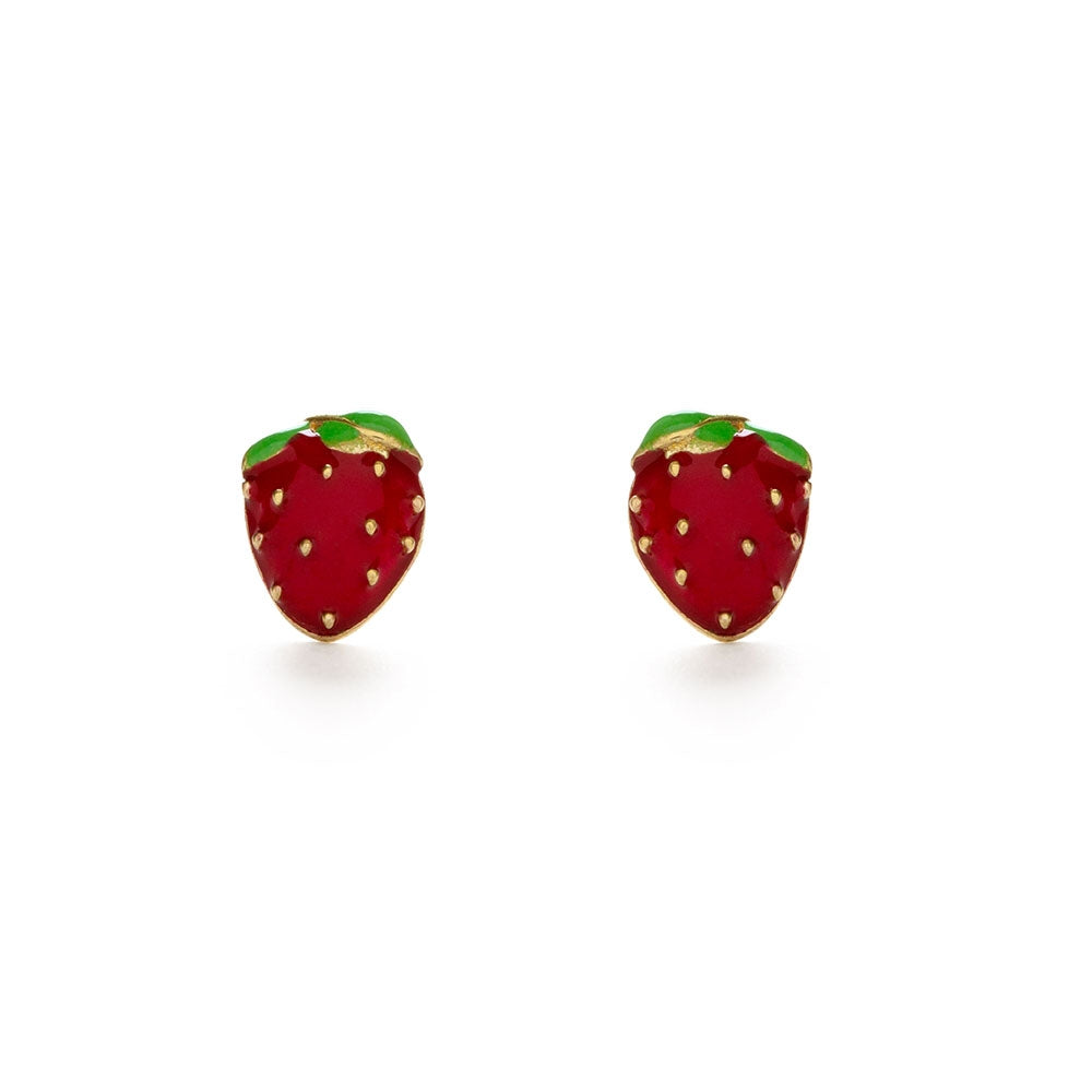 STRAWBERRY STUD EARRINGS
