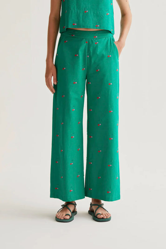 GREEN CHERRY TROUSERS