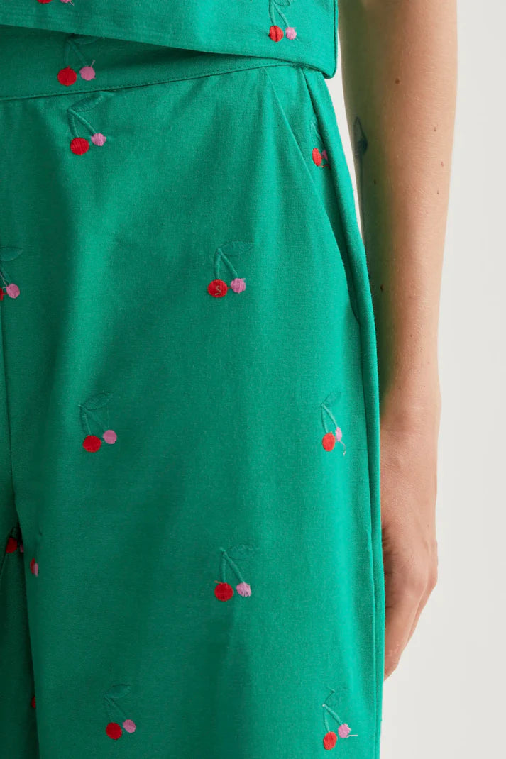 GREEN CHERRY TROUSERS