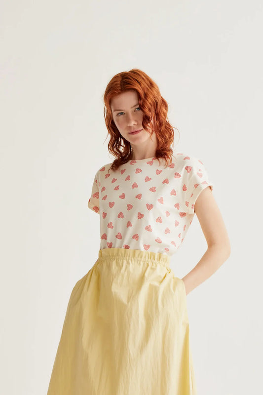 LADYBAG  RED PRINT T-SHIRT