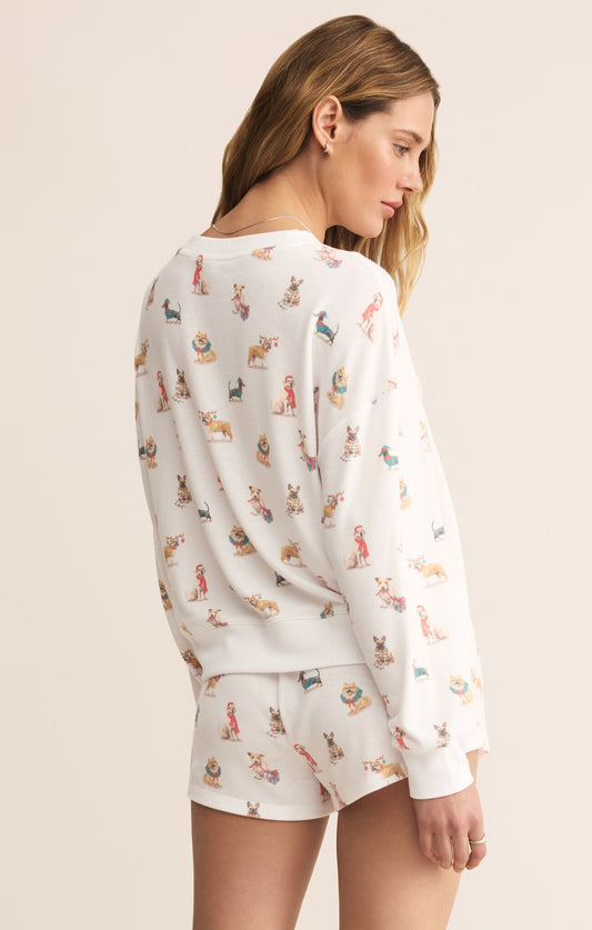 COZY UP PUP LONG SLEEVES TOP