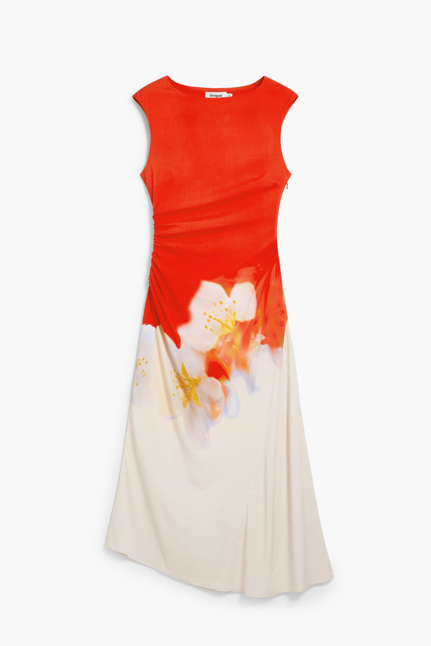 TWO-TONE FLORAL DRESS