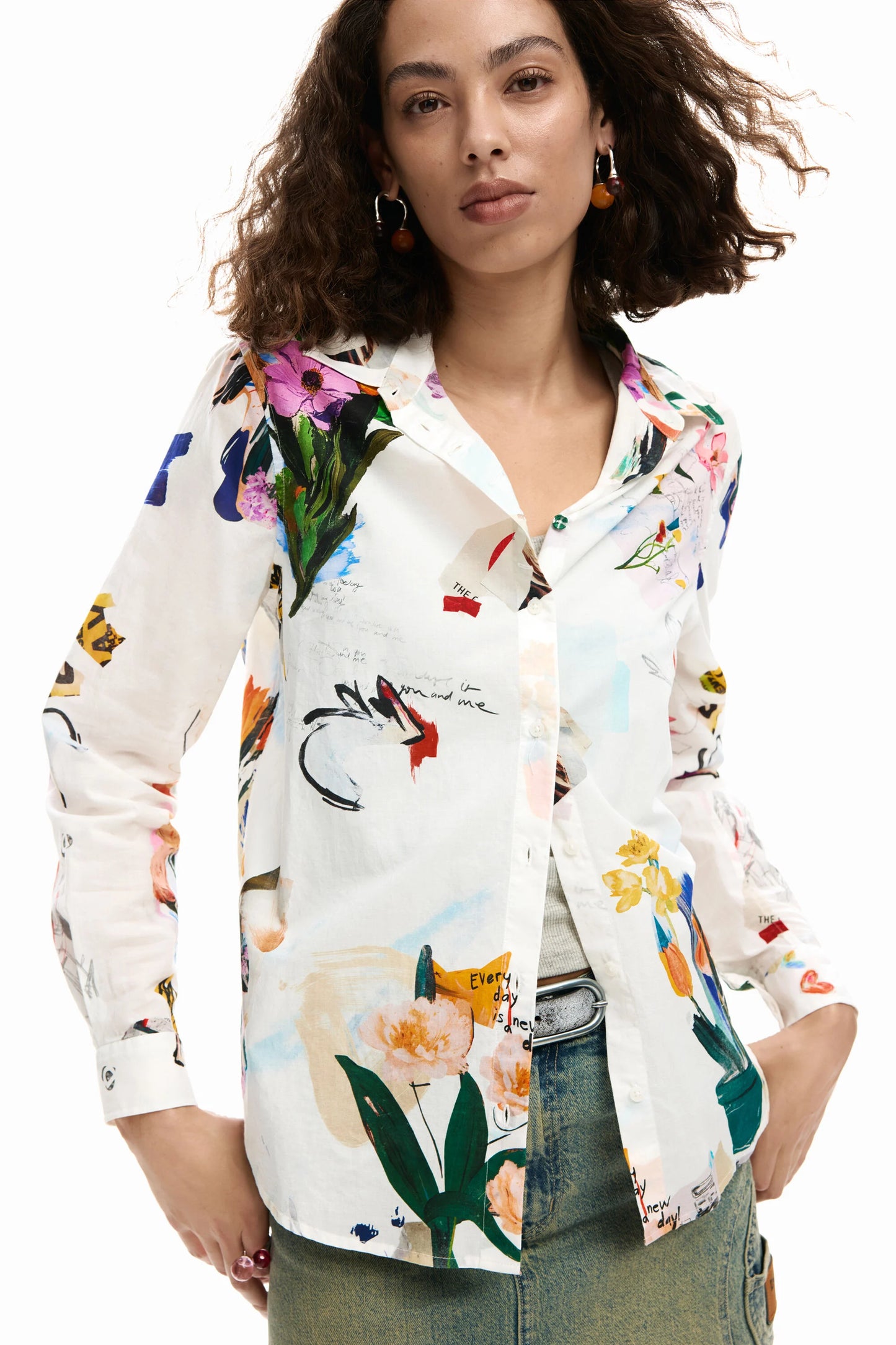 SHIRT COLLAGE FLOWERS