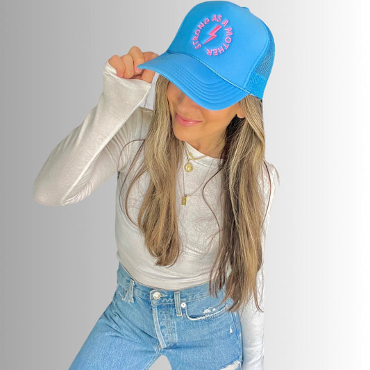 Strong As A Mother® EMBROIDERED TRUCKER HAT