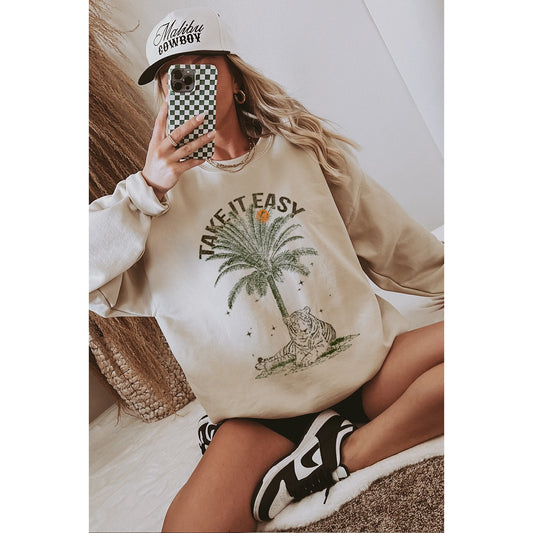 TAKE IT EASY VINTAGE GRAPHIC SWEATSHIRT