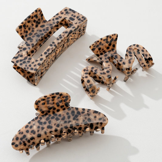 WILD LEOPARD LARGE CLAW CLIPS