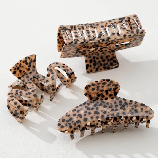 WILD LEOPARD LARGE CLAW CLIPS