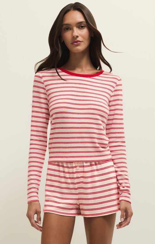 NIGHT IN STRIPES LONGSLEEVE TOP
