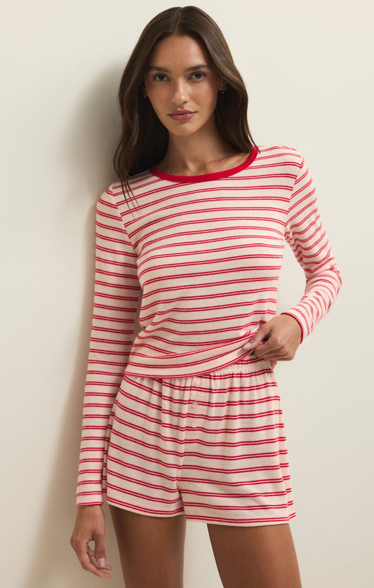 NIGHT IN STRIPES LONGSLEEVE TOP