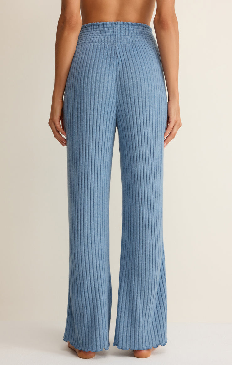 DAWN SMOCKED SILKY RIB PANT