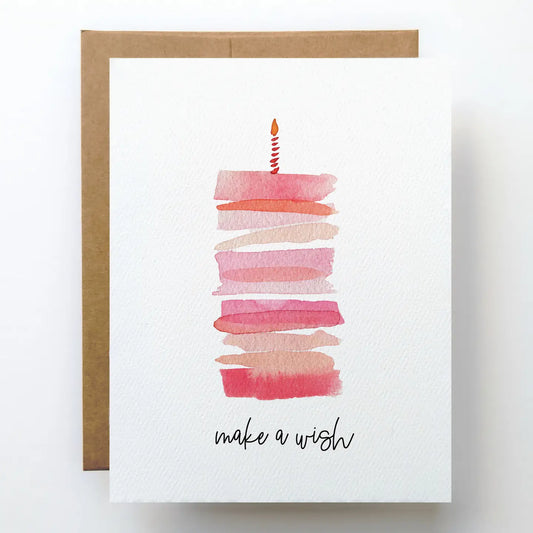 PINK CAKE BIRTHDAY CARD
