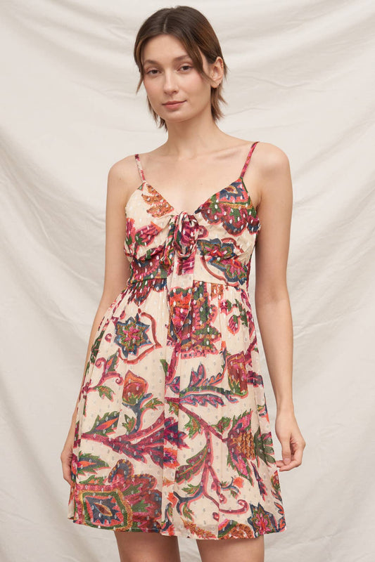 MINI DRESS WITH LUREX DOTS