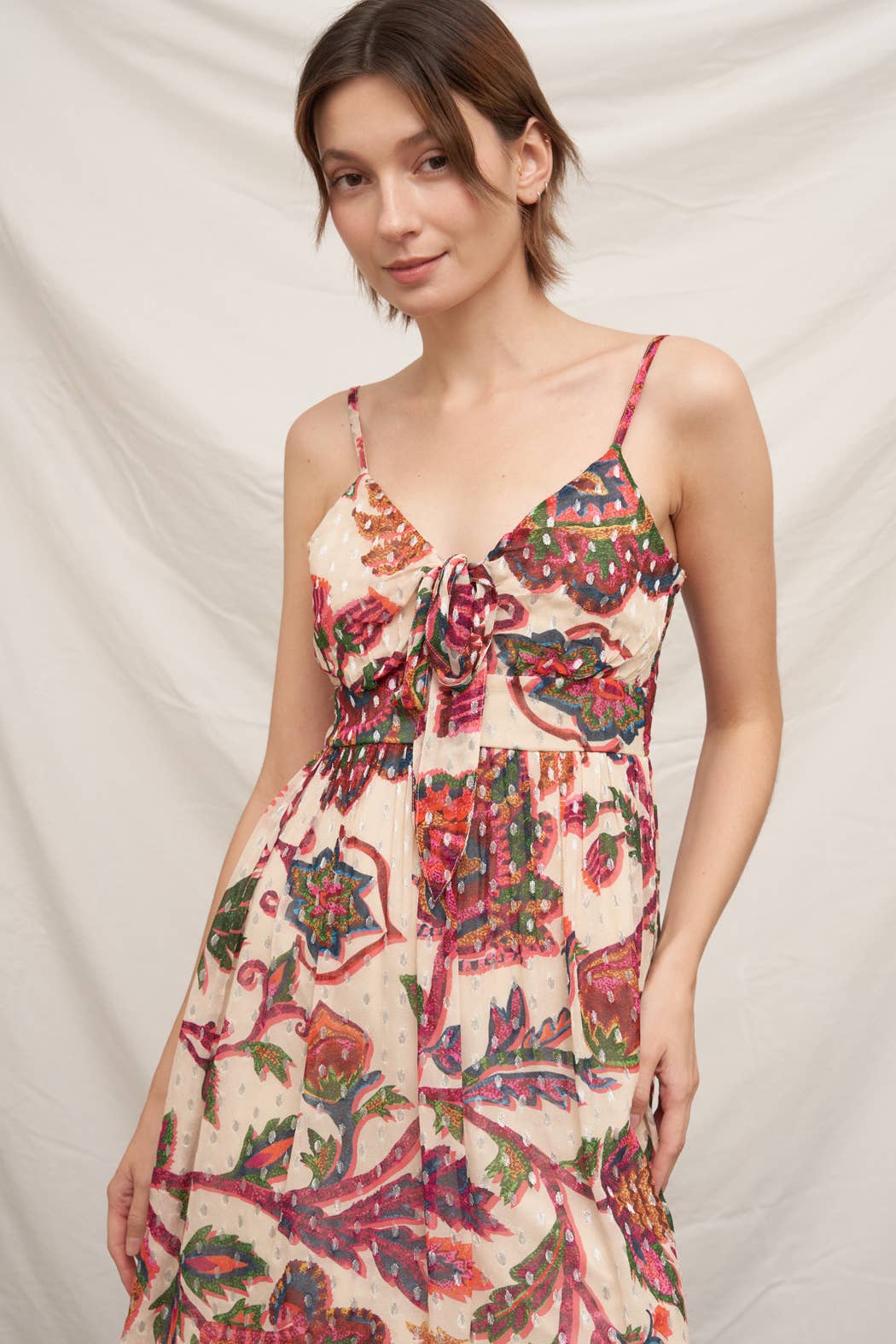 MINI DRESS WITH LUREX DOTS
