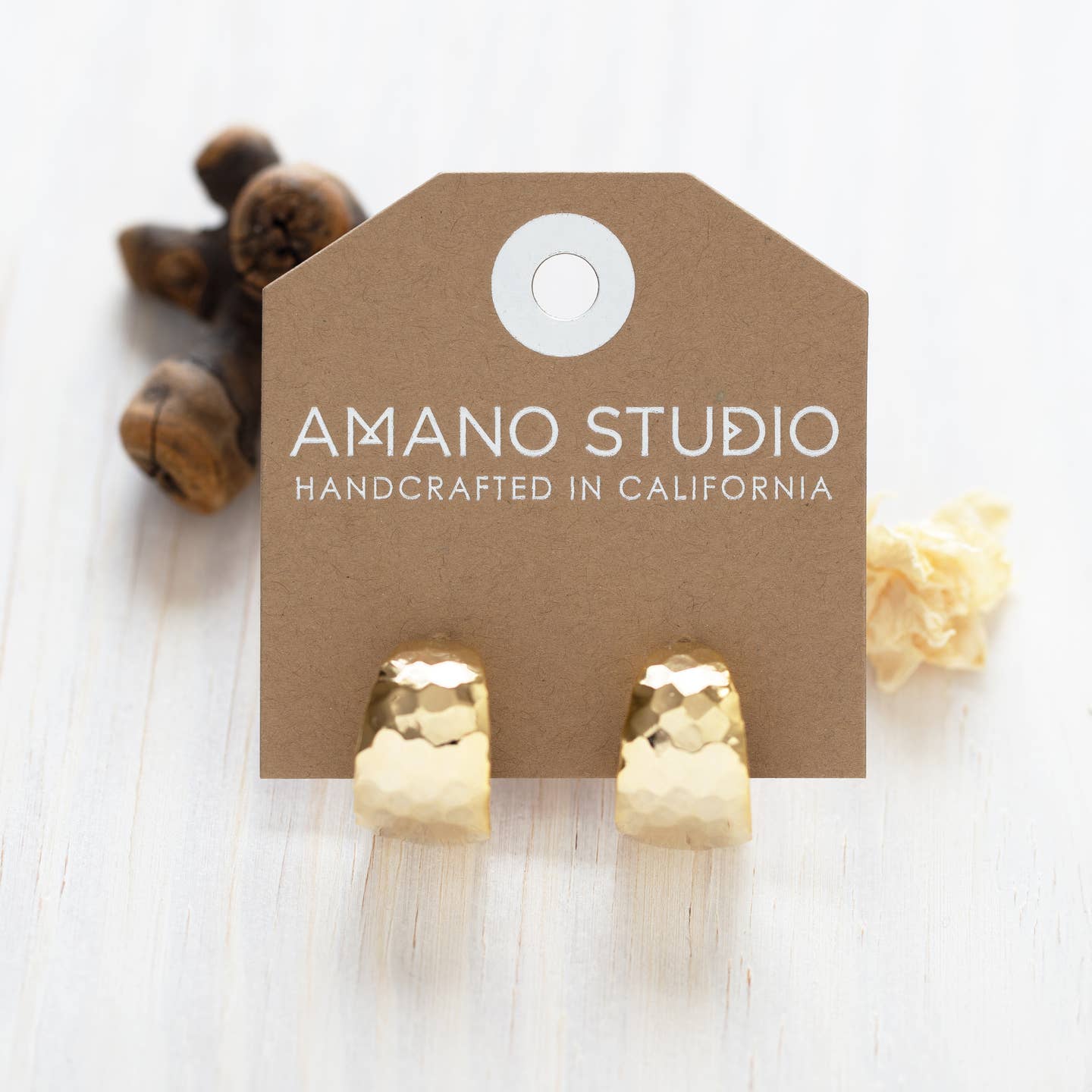 HAMMERED VINTAGE STYLE HOOPS