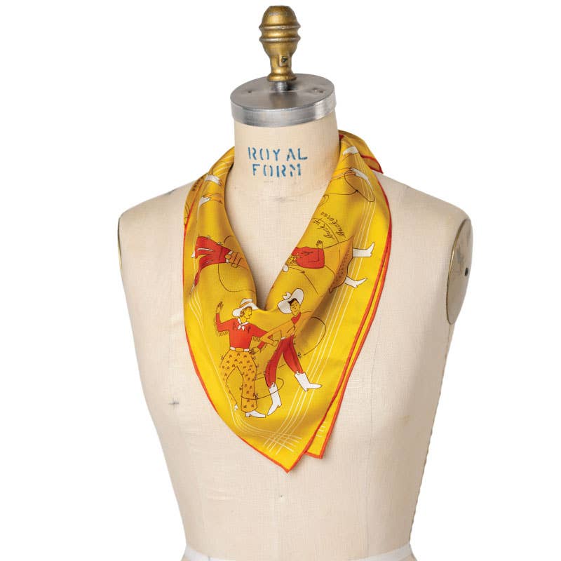 SILK SCARF  “Buck Up Buckaroo”