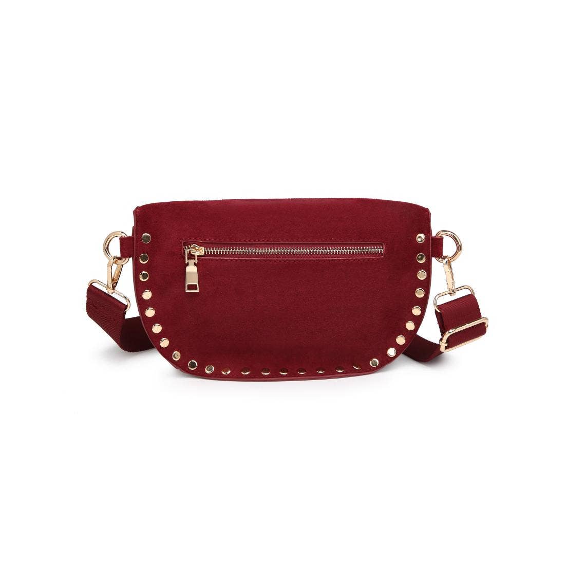 Gizelle-Suede Belt Bag: Tan