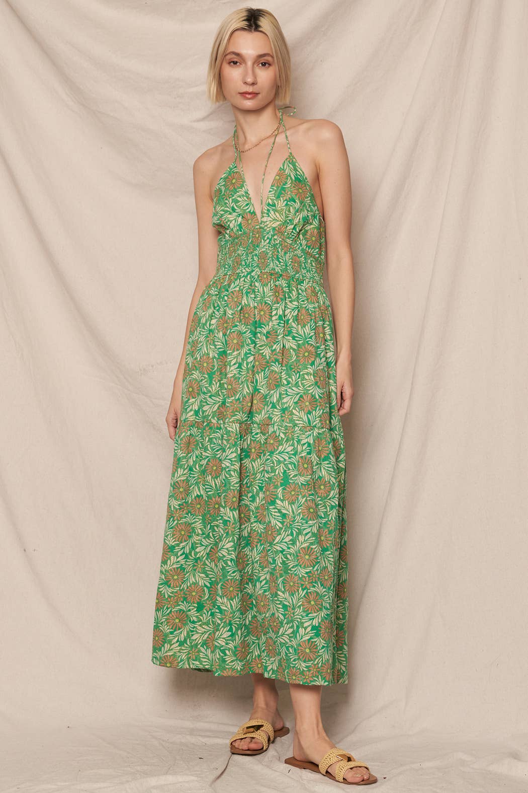 STRAPPY MIDI DRESS