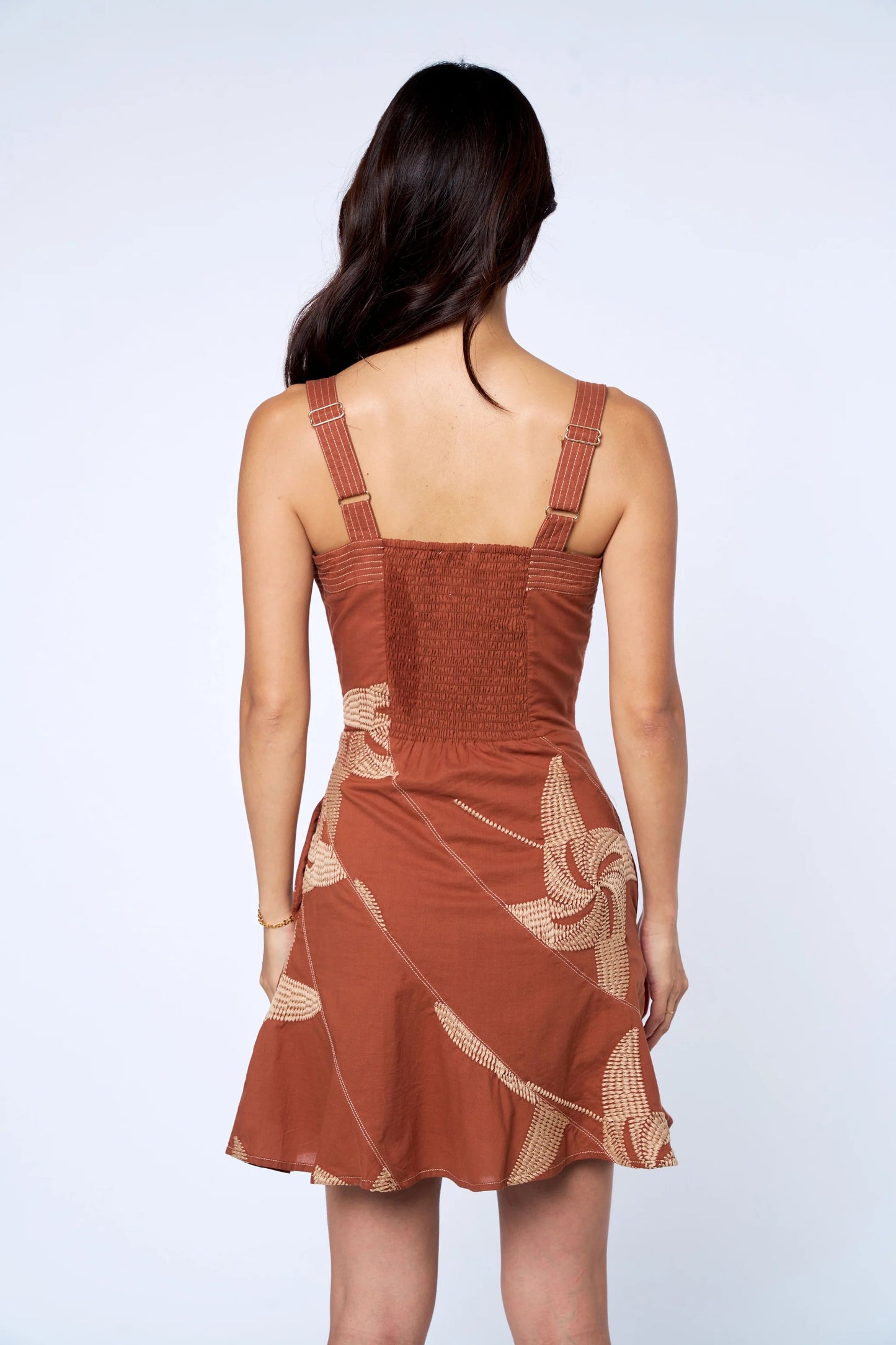 Kenny Embroidered  Mini Dress