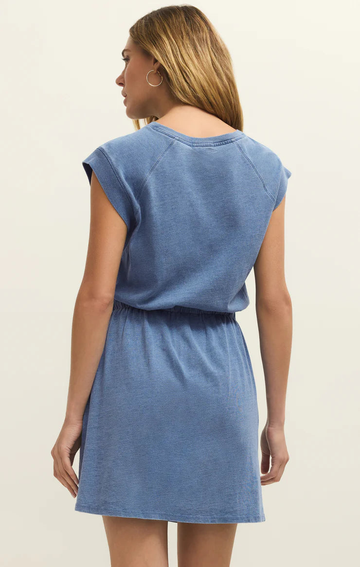 KALANI JERSEY DENIM MINI DRESS