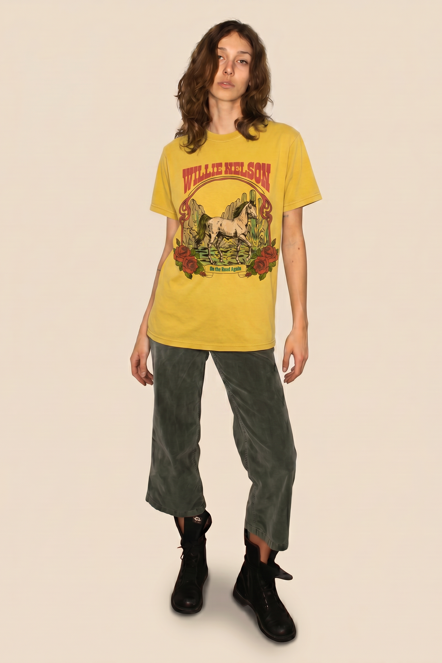 Willie Nelson Tobacco Leaf Tee