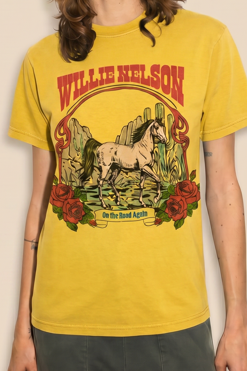 Willie Nelson Tobacco Leaf Tee