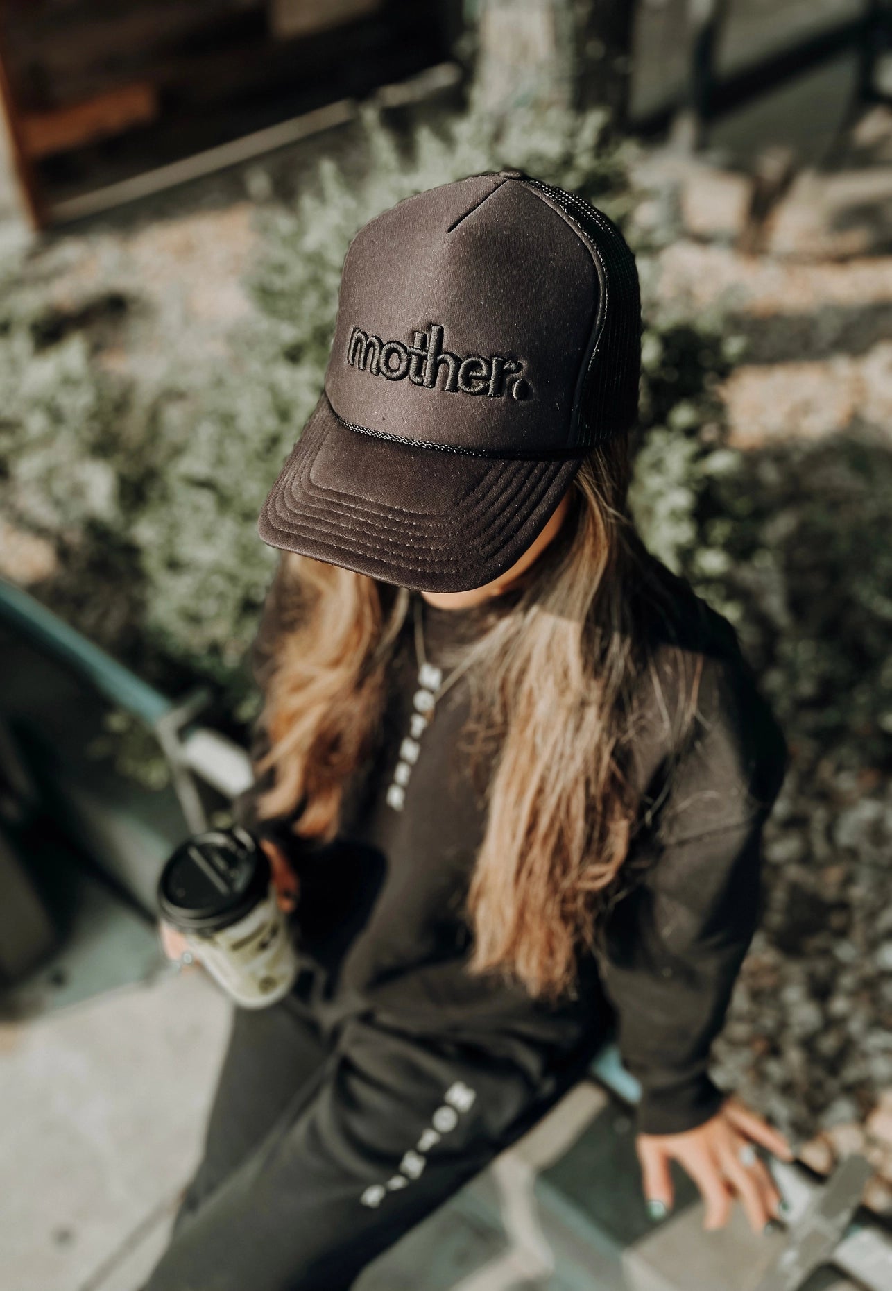 "Mother." EMBROIDERED TRUCKER HAT