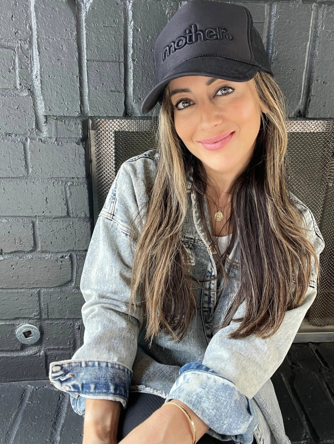 "Mother." EMBROIDERED TRUCKER HAT