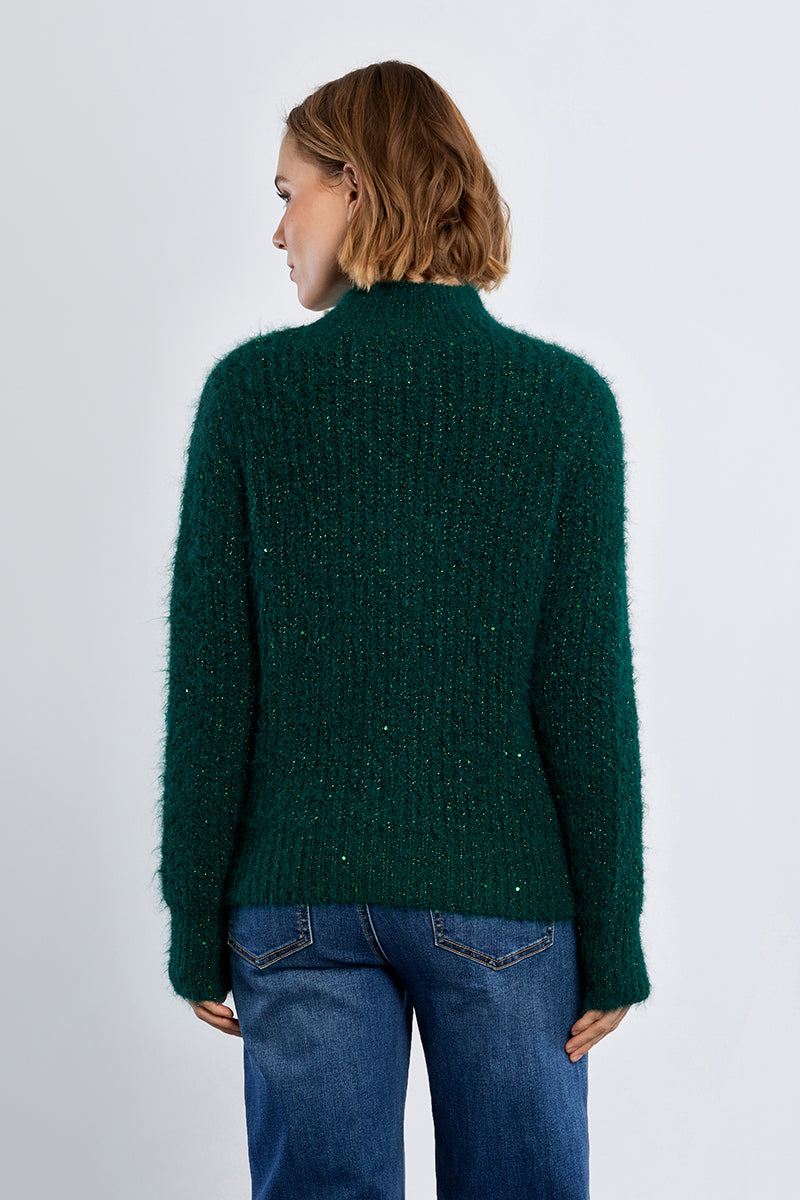 TURTLENECK SEQUINED SWEATER