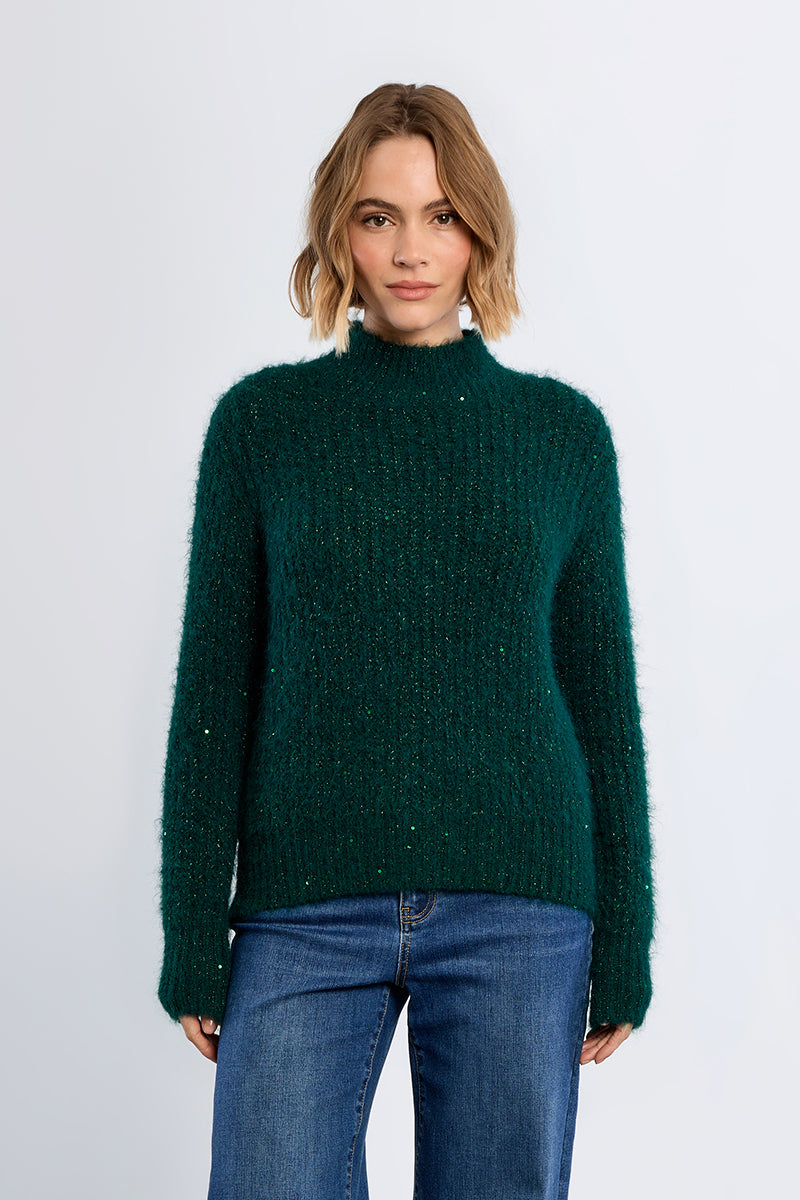 TURTLENECK SEQUINED SWEATER