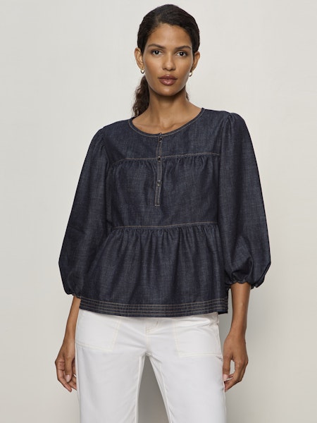 BY YOUR SIDE DENIM TOP